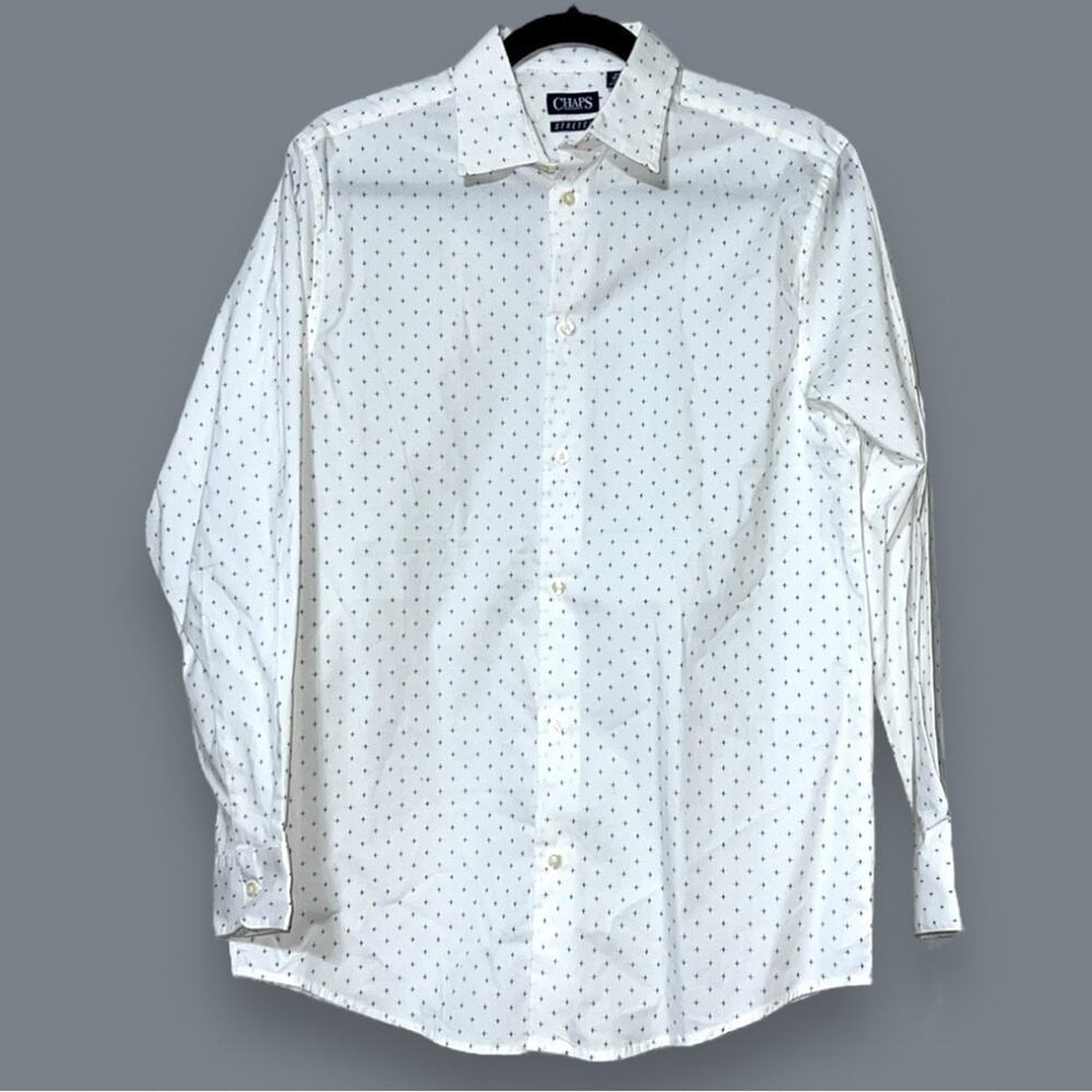 CHAPS stretch men's 18-20 XL long sleeve casual button down wrinkle resistant